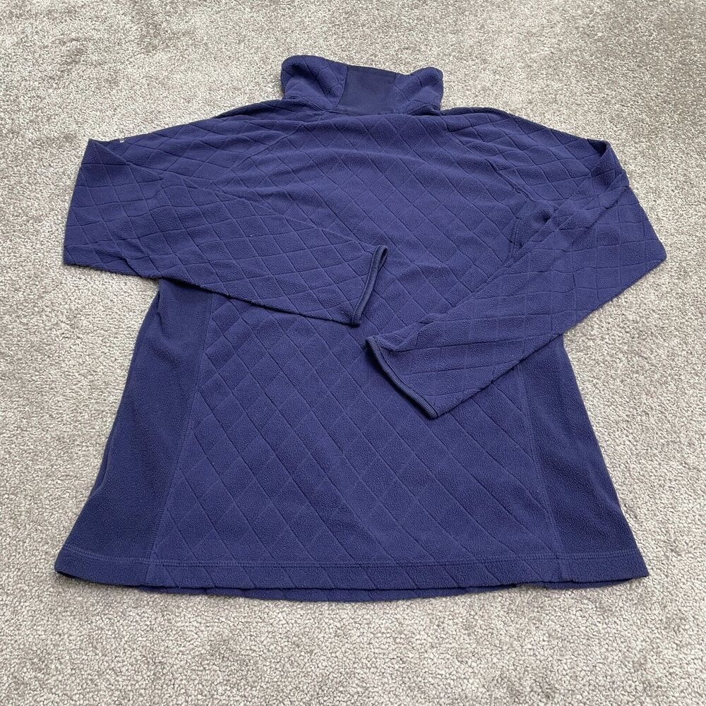 Columbia Glacial III Fleece Jacket Womens Large Blue 1/4 Zip Pullover Outdoor